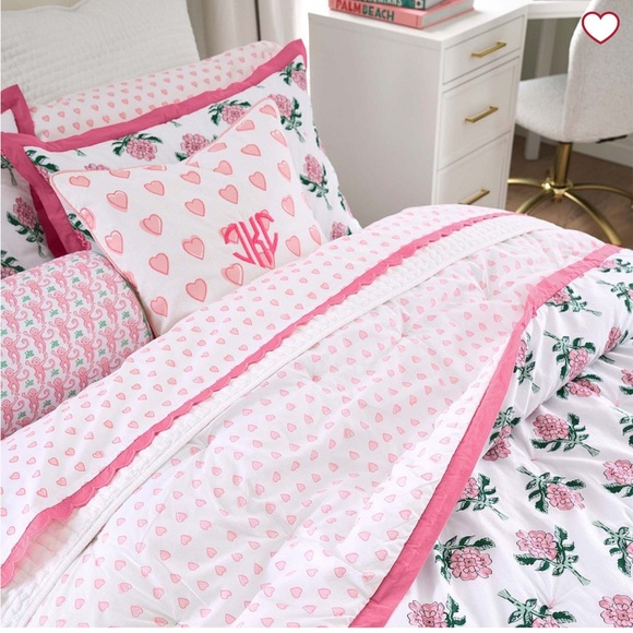 Pink Heart Roller Rabbit Bedding Set - Picture 3 of 3